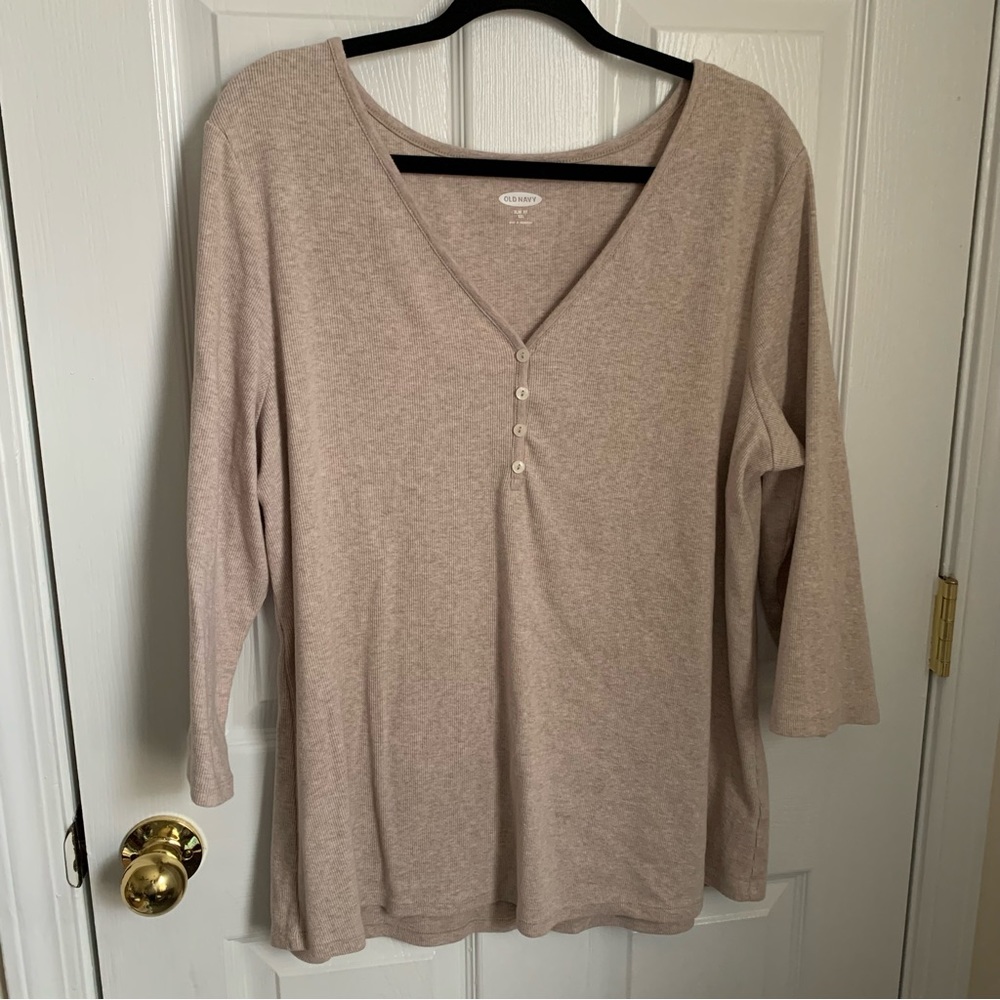 Old Navy xxl slim fit waffle weave 3/4 sleeve top
